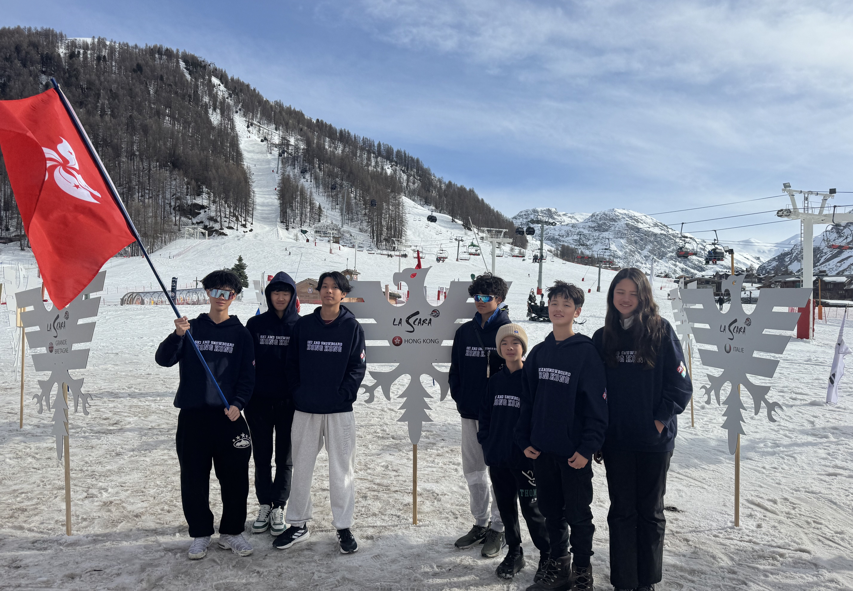 HK Junior Athletes attend the La Scara Alpine Ski Championships in Val D’lsere, France